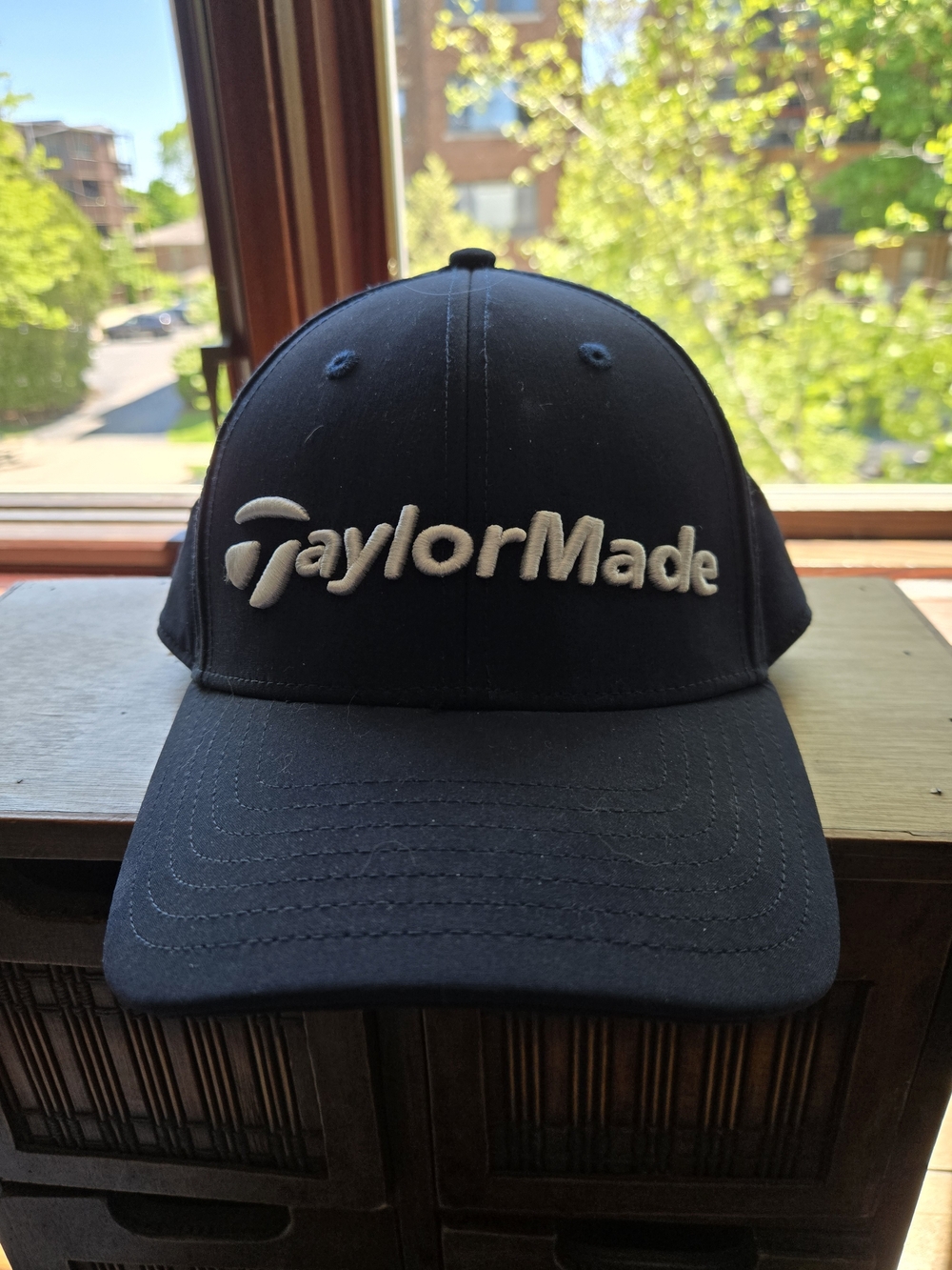 TaylorMade Navy and White Golf Cap with Embroidered Logo